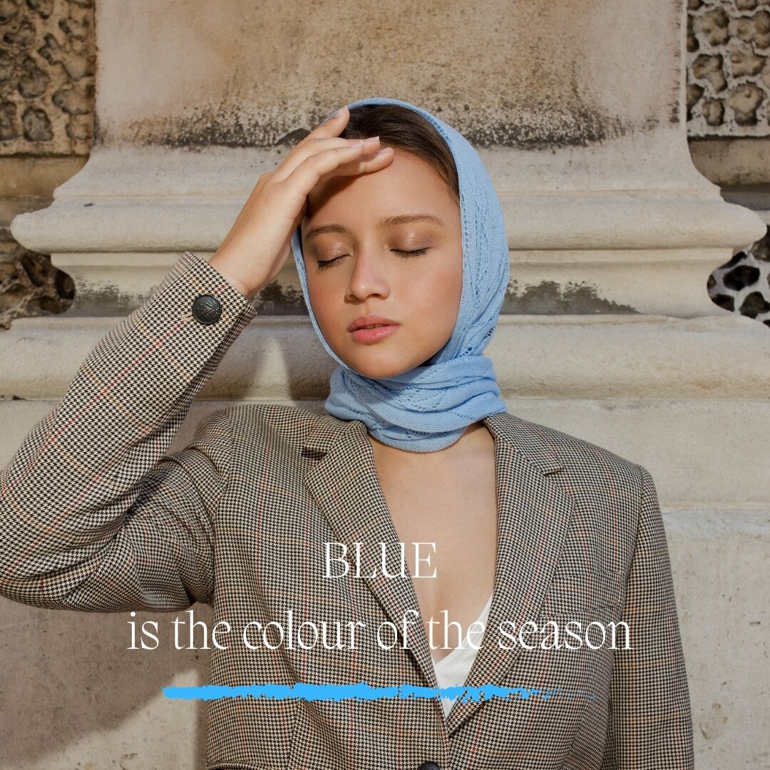 Did you know the colour BLUE  symbolises calmness, trust, peacefulness, loyalty, serenity and hope. It has been proven that it promotes relaxation and supports the immune system. It helps recharge our batteries. Not surprising this season the trend i